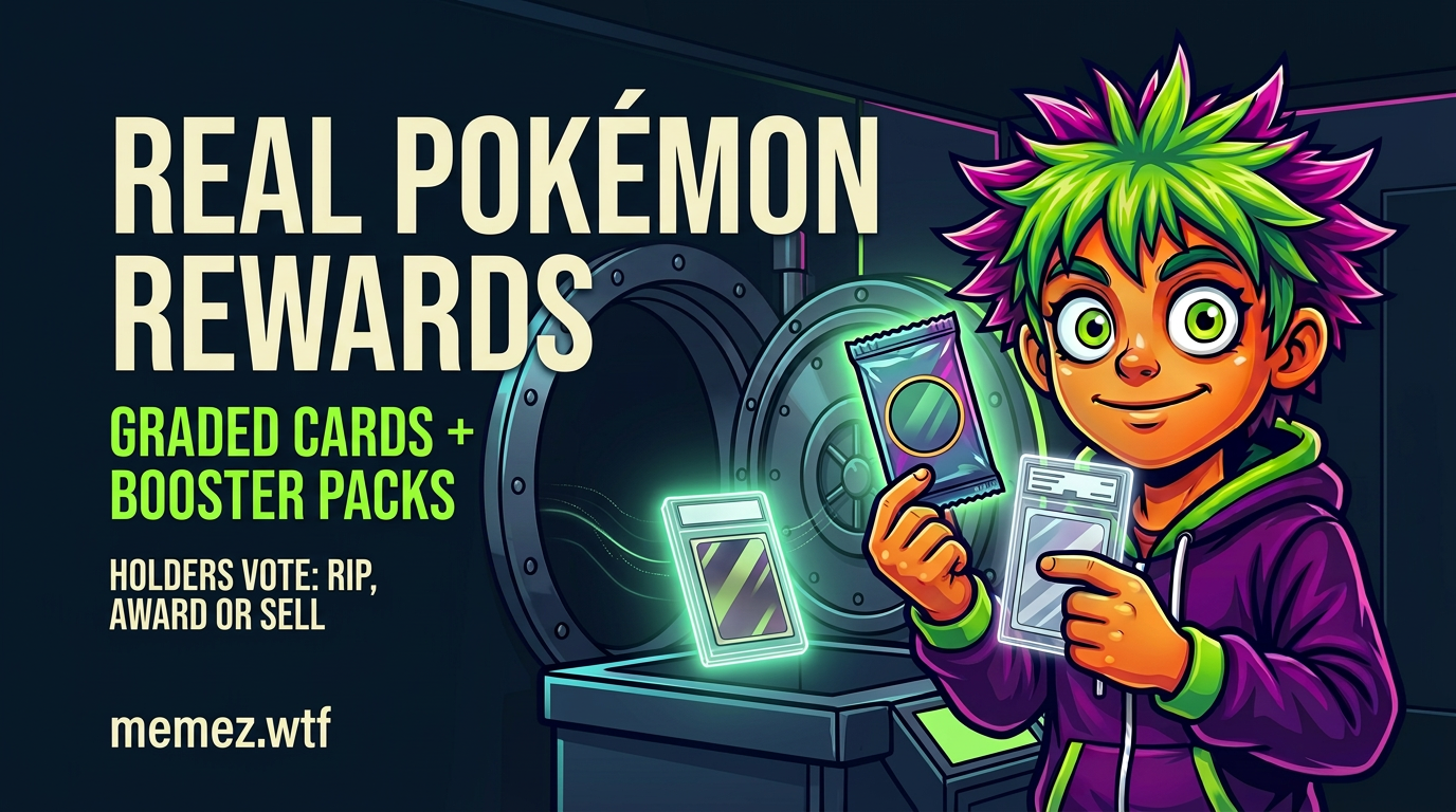 Lynny presenting a sealed booster pack and graded card beside an open Collector Vault